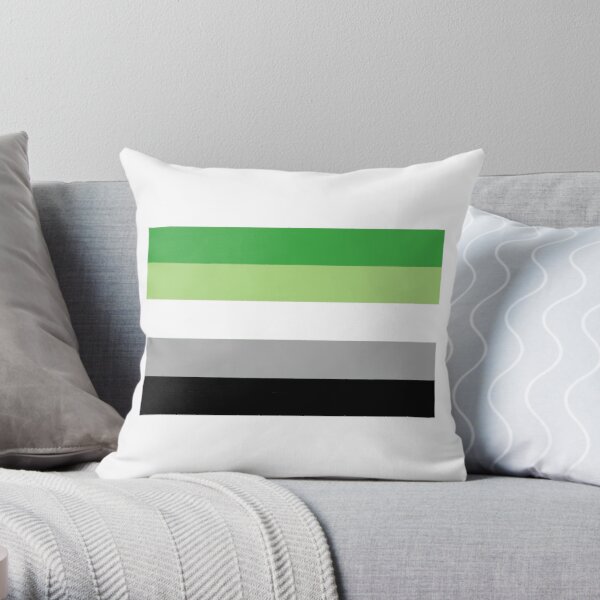 Aromantic Pride Flag Throw Pillow RB1901 product Offical Aromantic Flag Merch