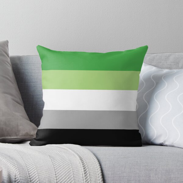 Aromantic Pride Flag Shirt Throw Pillow RB1901 product Offical Aromantic Flag Merch
