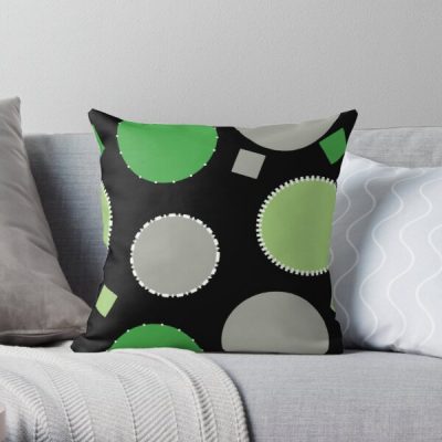 Aro Pride Outlined Circles Pattern Throw Pillow RB1901 product Offical Aromantic Flag Merch