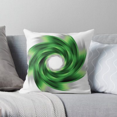 Aromantic Pride Whirling Vortex (On White) Throw Pillow RB1901 product Offical Aromantic Flag Merch