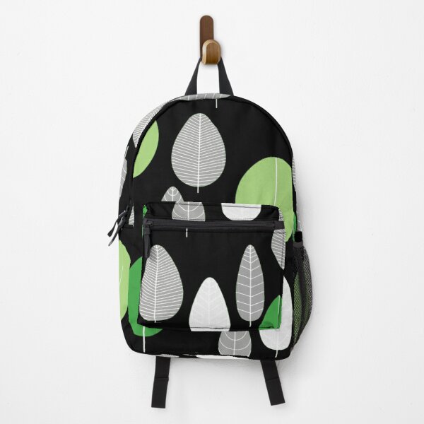 Aro Pride Simple Leaves Pattern Backpack RB1901 product Offical Aromantic Flag Merch