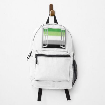 Window Open to Aro Pride Flag Backpack RB1901 product Offical Aromantic Flag Merch