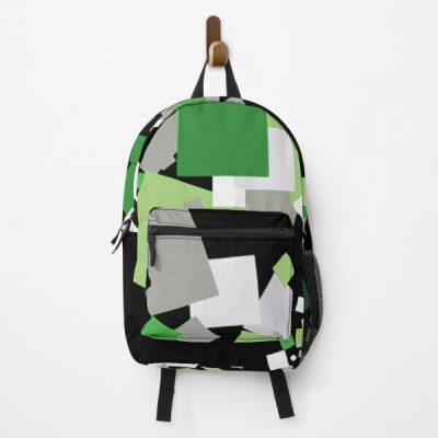 Aro Pride Scattered Paper Squares Design Backpack RB1901 product Offical Aromantic Flag Merch