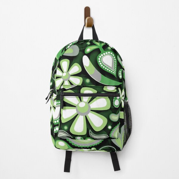 Aro Pride Floral Paisley Pattern Backpack RB1901 product Offical Aromantic Flag Merch