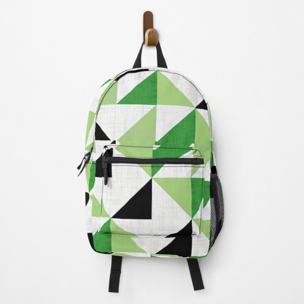 Aro Pride Geometric Triangle Pattern Backpack RB1901 product Offical Aromantic Flag Merch