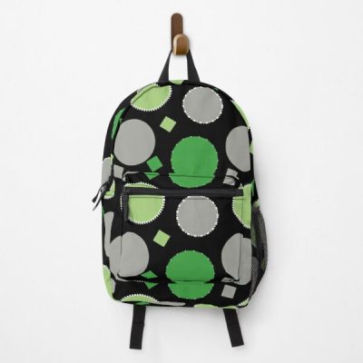 Aro Pride Outlined Circles Pattern Backpack RB1901 product Offical Aromantic Flag Merch