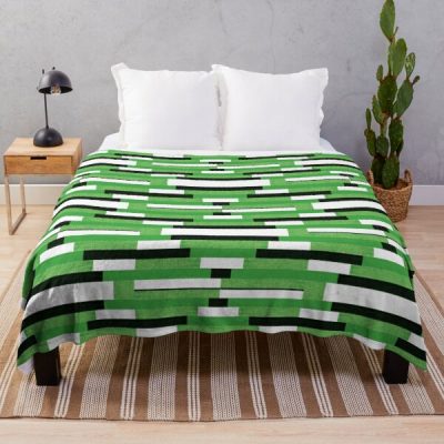 Aro Pride Staggered Rectangular Stripes Throw Blanket RB1901 product Offical Aromantic Flag Merch