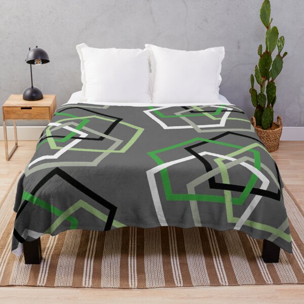 Aro Pride Interlocked Pentagons Design Throw Blanket RB1901 product Offical Aromantic Flag Merch