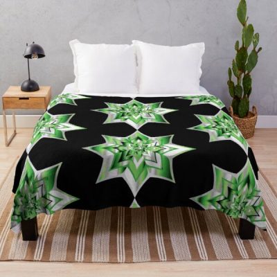 Aro Pride Glossy Floral Star Shape Throw Blanket RB1901 product Offical Aromantic Flag Merch