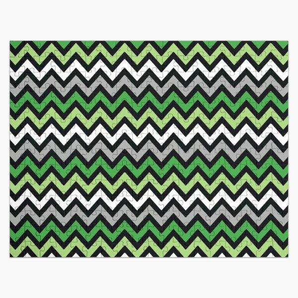 Aro Pride Zigzag Print Jigsaw Puzzle RB1901 product Offical Aromantic Flag Merch