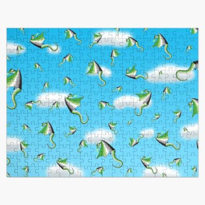 Fly With Pride, Dragon Series - Aromantic Jigsaw Puzzle RB1901 product Offical Aromantic Flag Merch