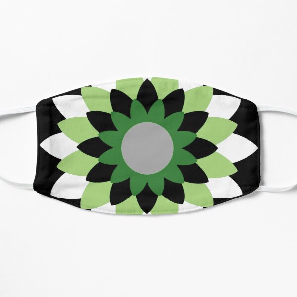 Aro Pride Blossoming Vector Flower Design Flat Mask RB1901 product Offical Aromantic Flag Merch