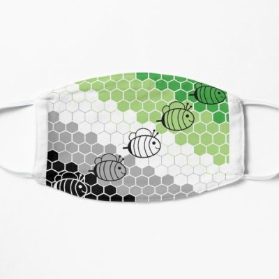 Aro Bees Flat Mask RB1901 product Offical Aromantic Flag Merch