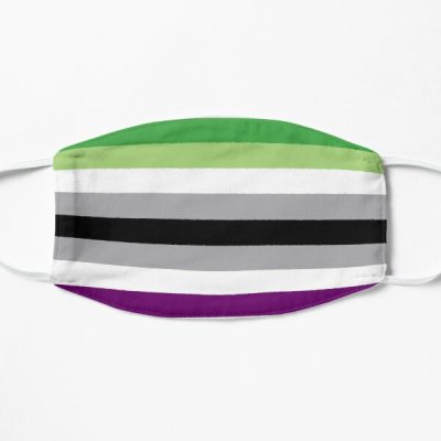 Aro Ace Flag Flat Mask RB1901 product Offical Aromantic Flag Merch
