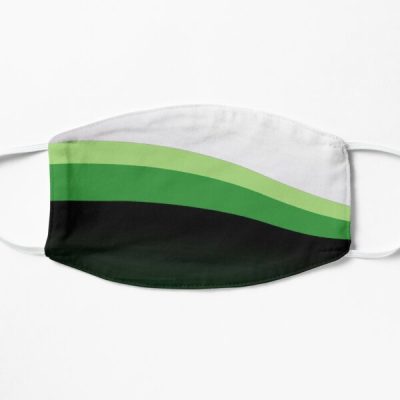 Aro Pride Minimalist Curved Layers Design Flat Mask RB1901 product Offical Aromantic Flag Merch
