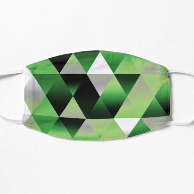 Aro Pride Gradient Triangle Pattern Flat Mask RB1901 product Offical Aromantic Flag Merch