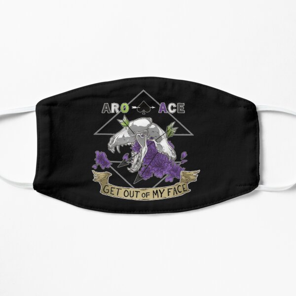 Aro+Ace - Get Out of My Face Flat Mask RB1901 product Offical Aromantic Flag Merch