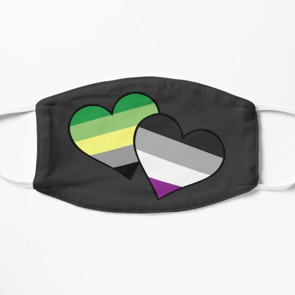 AroAce Hearts Flat Mask RB1901 product Offical Aromantic Flag Merch