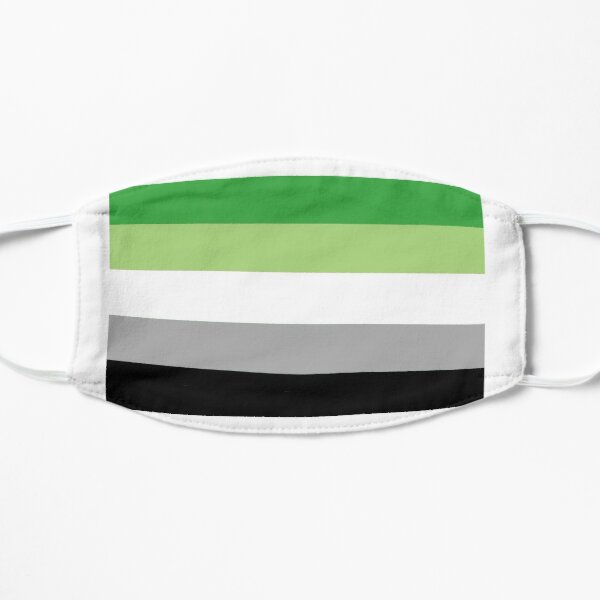 Aromantic Pride Flag Flat Mask RB1901 product Offical Aromantic Flag Merch