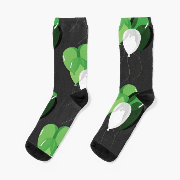 Aro Pride Balloon Cluster Socks RB1901 product Offical Aromantic Flag Merch