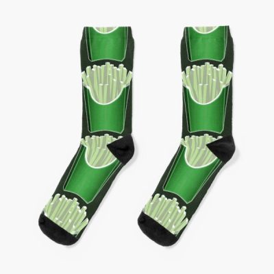 Aro Pride French Fries Socks RB1901 product Offical Aromantic Flag Merch