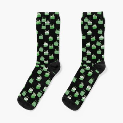 Aro Pride Cakes Pattern Socks RB1901 product Offical Aromantic Flag Merch