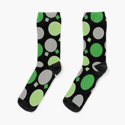 Aro Pride Outlined Circles Pattern Socks RB1901 product Offical Aromantic Flag Merch